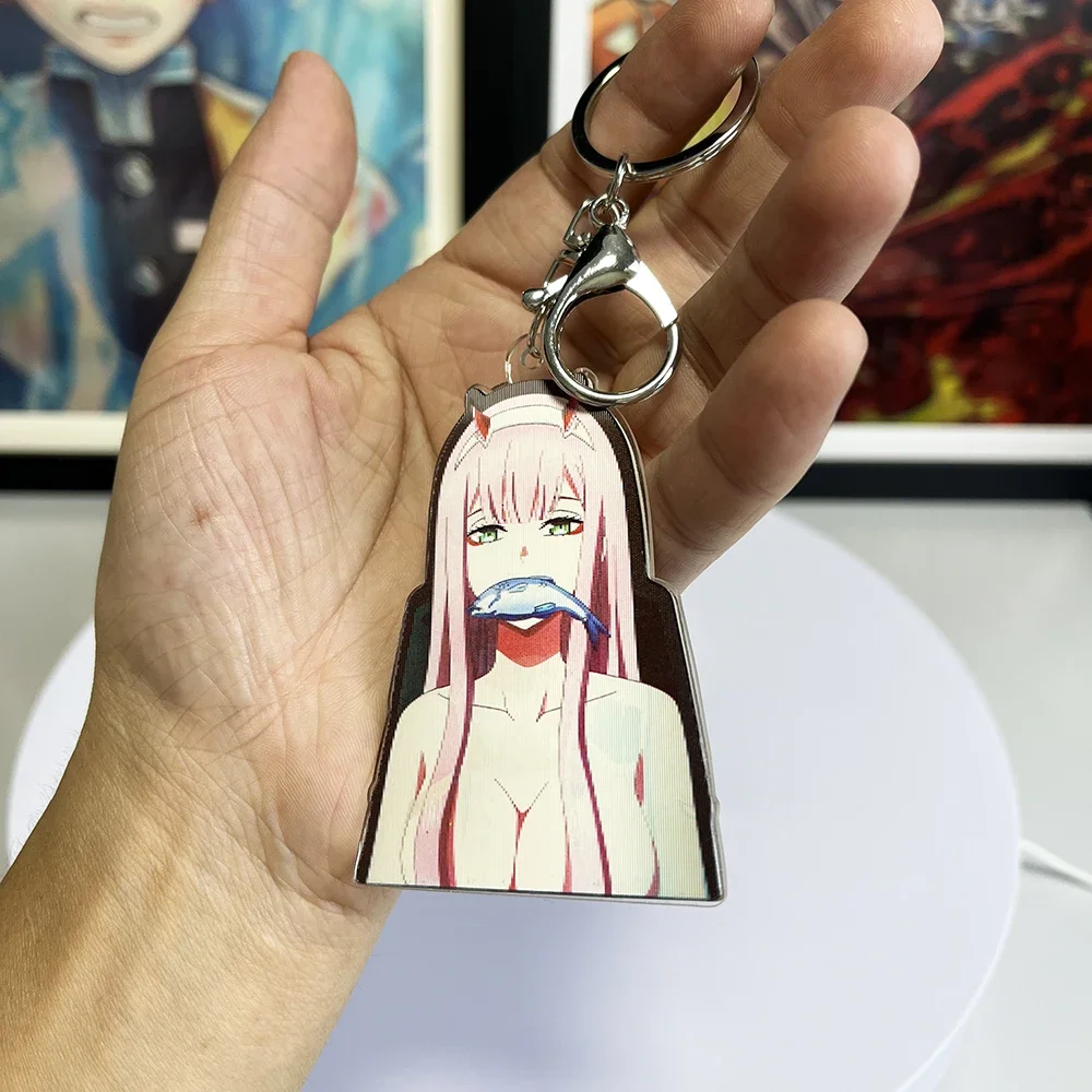 Anime Keychain Zero Two DARLING In The FRANXX Key ring Decoration Pendants for Cars,Bags,Etc.(Pls Contact us for Full Catalogs)