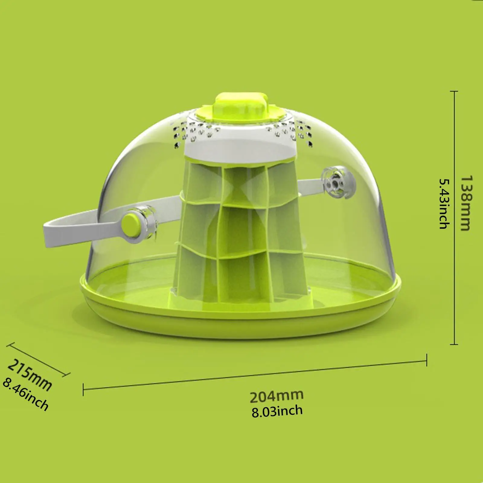 Reptile Feeding Box Breeding Container Round Box with Handle Viewer Snails Observation Box for Small Reptile Snails