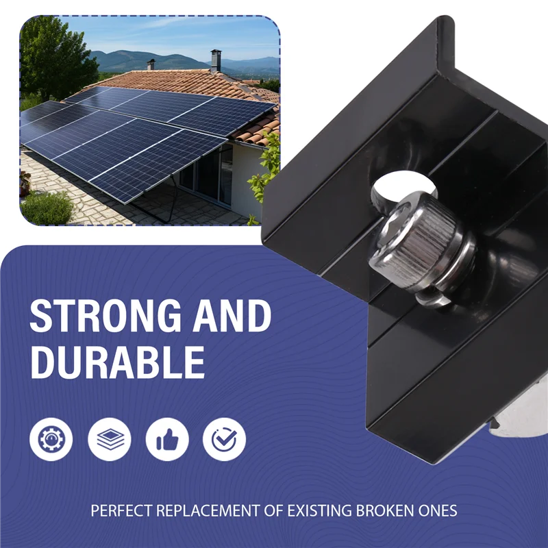 

BHTS-комплект из 12 алюминиевых кронштейнов для солнечной панели для трапециевидного крыши — фотоэлектрическая направляющая, с торцевыми и средними зажимами