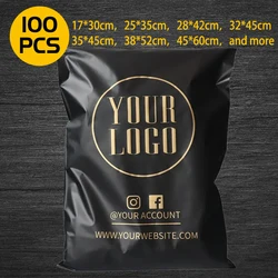 Bolsas de correo para empaquetar productos, envío de 25x30cm, 100 poliéster, mensajería, embalaje personalizado negro, juego de letras con logotipo, envío de sobre