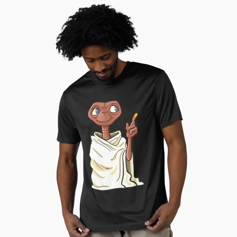 

E.T. The Extra Terrestrial 0403 t shirt Retro Alien Movie Graphic Tee for Sci-Fi Fans 100% cotton printed All size Tops S-6XL