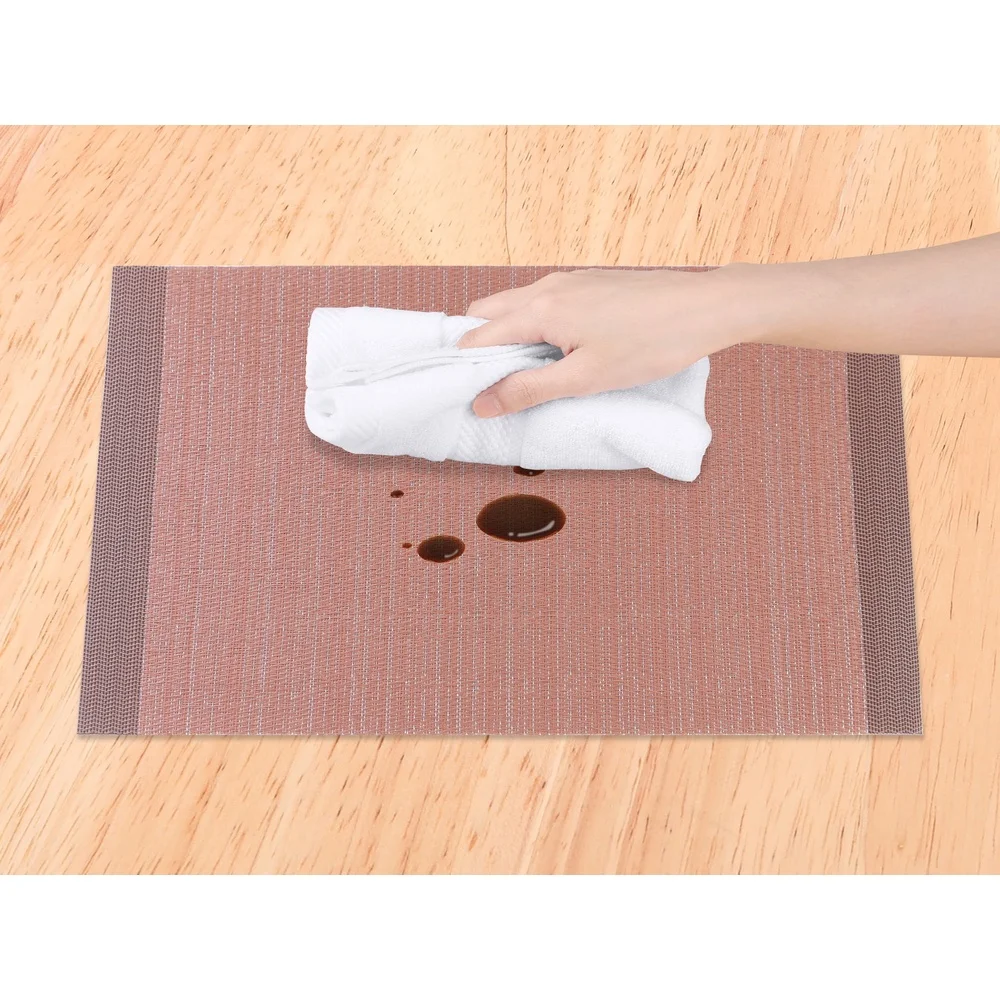 Set of 8 Washable Non-Slip Placemats Kitchen Dining Table Decor Easy Clean Water-Resistant Table Protectors Everyday Use