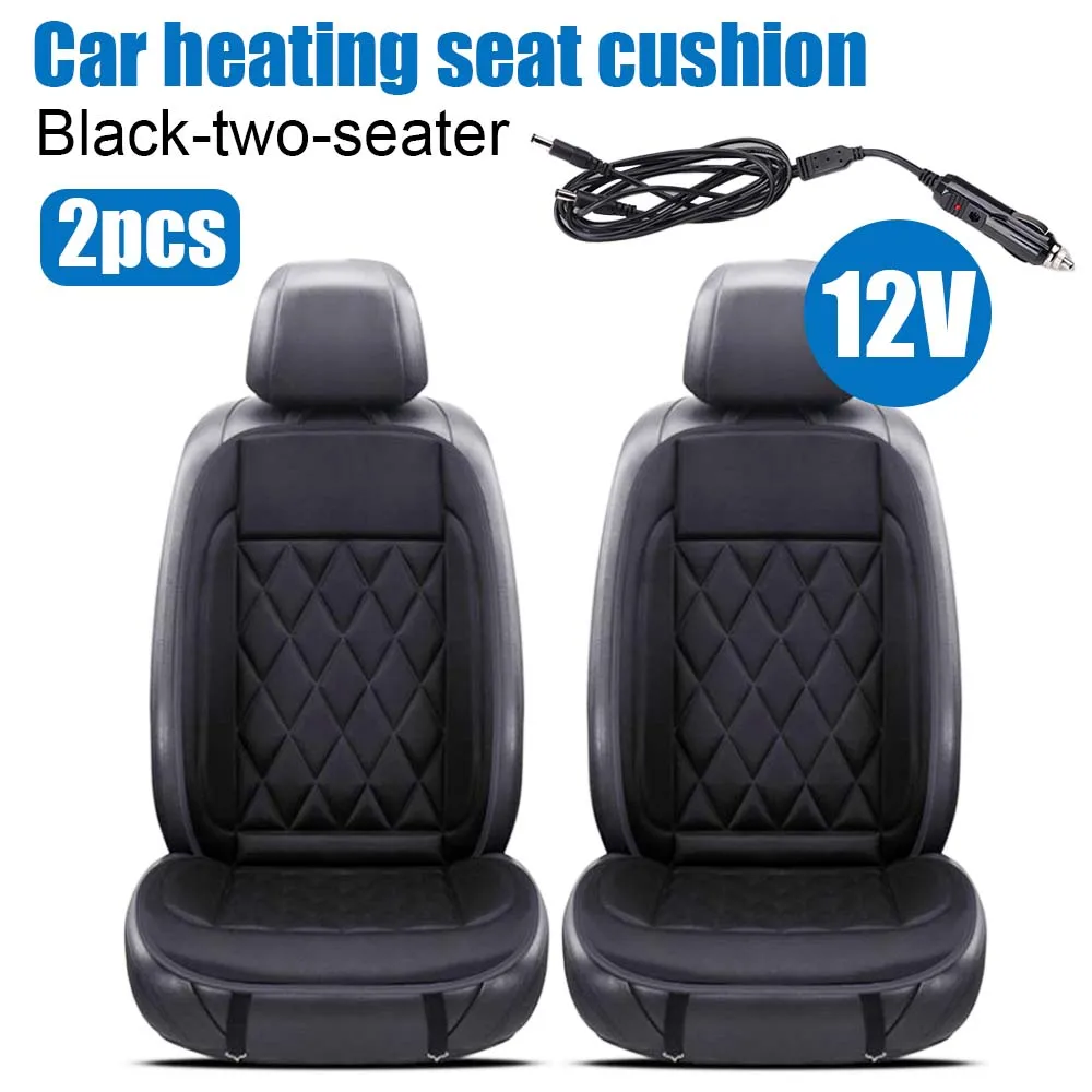 

Зимний чехол с подогревом автомобильного сиденья, универсальный комплект из 2 сидений, быстрое согревание, 12 В, теплый автокресло для автомобиля, фургона, внедорожника, домашние автомобильные аксессуары, подарок
