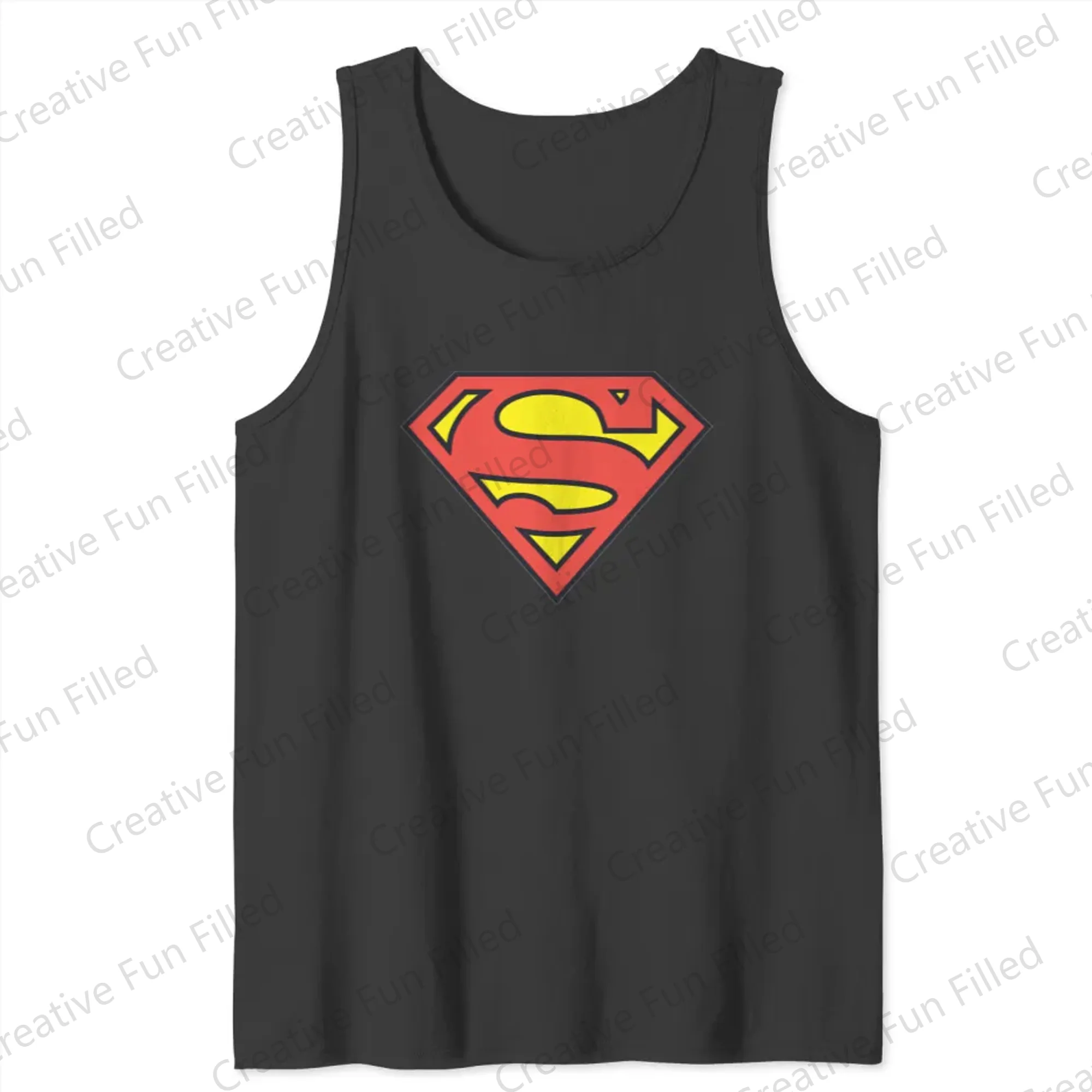 2024 New Arriavl Summer GYM Vest Superman Logo Tank Top Vest Environmental Protection Material For kid/Adult Tee Oversized