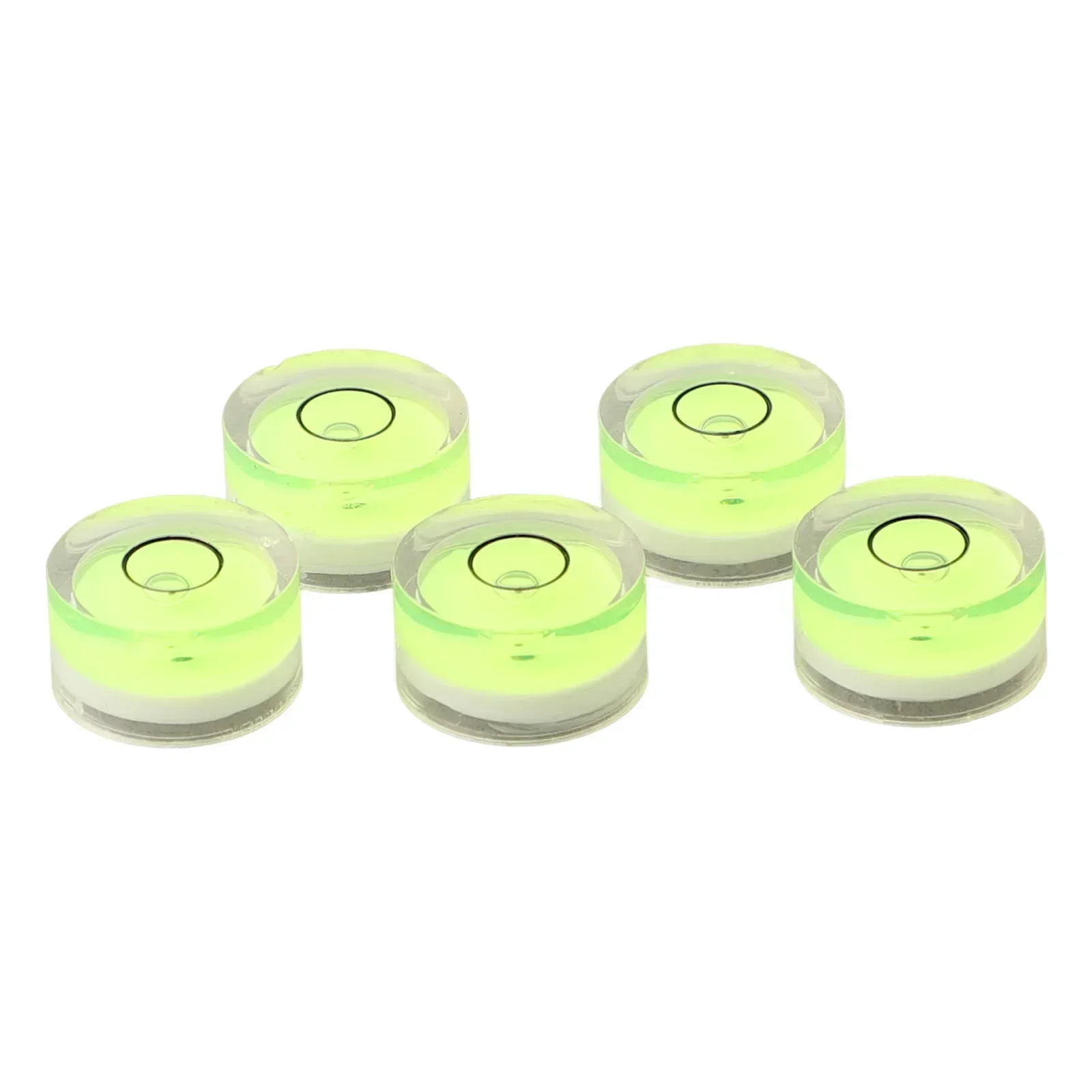 5Pcs Mini Bubble Levels Household Green Round Level Measurement Instrument 10mm*6mm/12mm*7mm/15mm*8mm/18mm*9mm