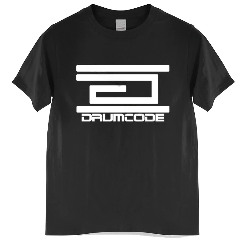 Cotton Tshirt Men Crew Neck Tops Drumcode Records,Adam Beyer,Swedish Techno,Slam,Joey Beltram,Maceo Homme Black T-shirt