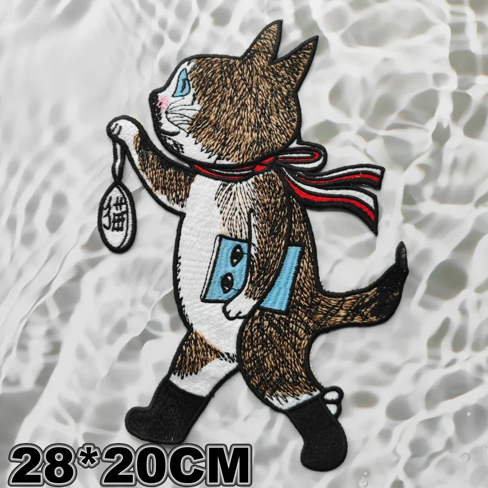 embroidery beaded cat patch,cats sequined badges,cute animal appliques,cartoon patches for clothing DIY accessory PW227277