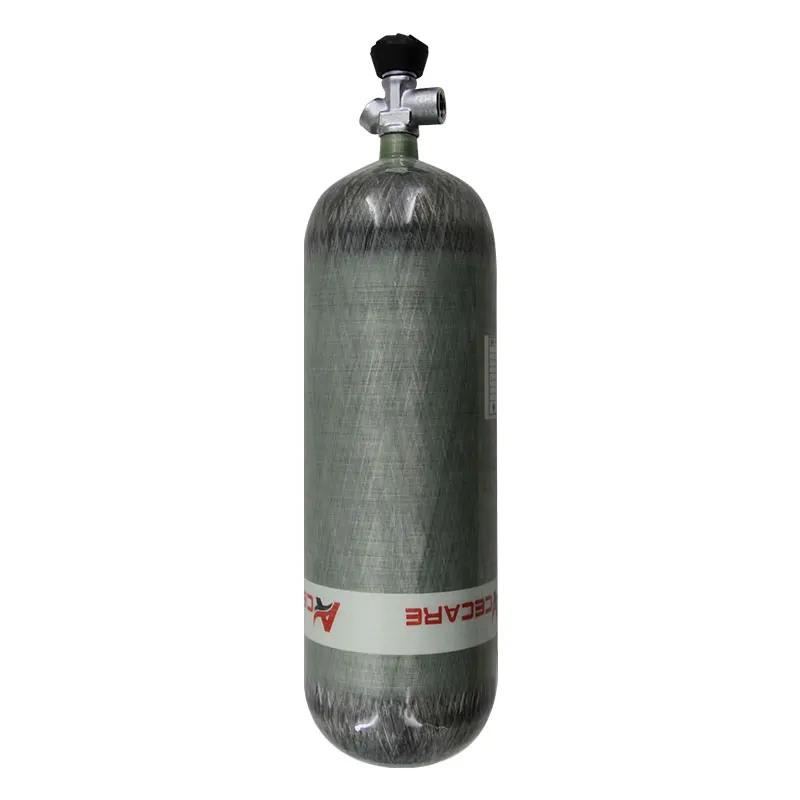 Acecare 4500Psi Air Tank 9L 300Bar 30Mpa Carbon Fibre Gas Cylinder M18*1.5 With Valve And Filing Station Scuba Diving FireSafety