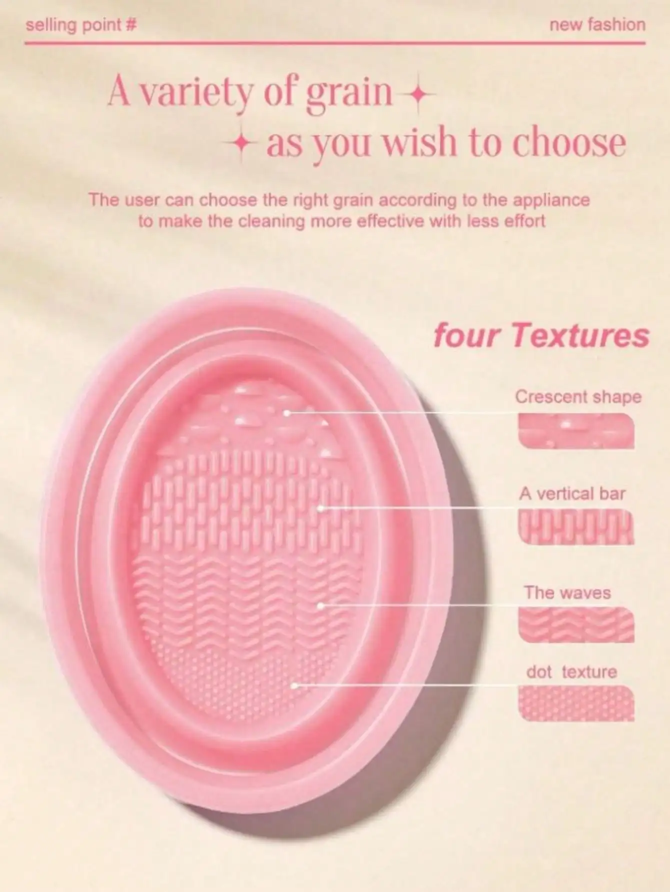 Pink Makeup Brush Cleaning Bowl Set with 1 Flocking Powder Puff & 1 Blender Sponge Beauty Blenders & Cosmetic Tools