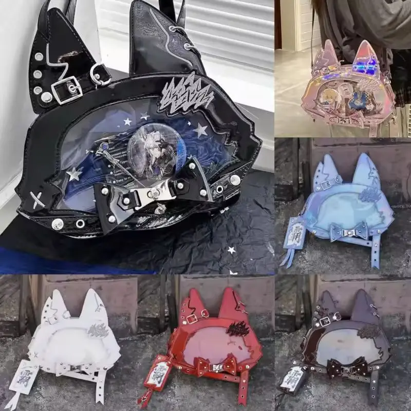 

New School Season Handbag Cute Cat King World Cat Spicy Girl One Shoulder Diagonal Kawaii Cross Bag Women Girlfriend Kidsgift