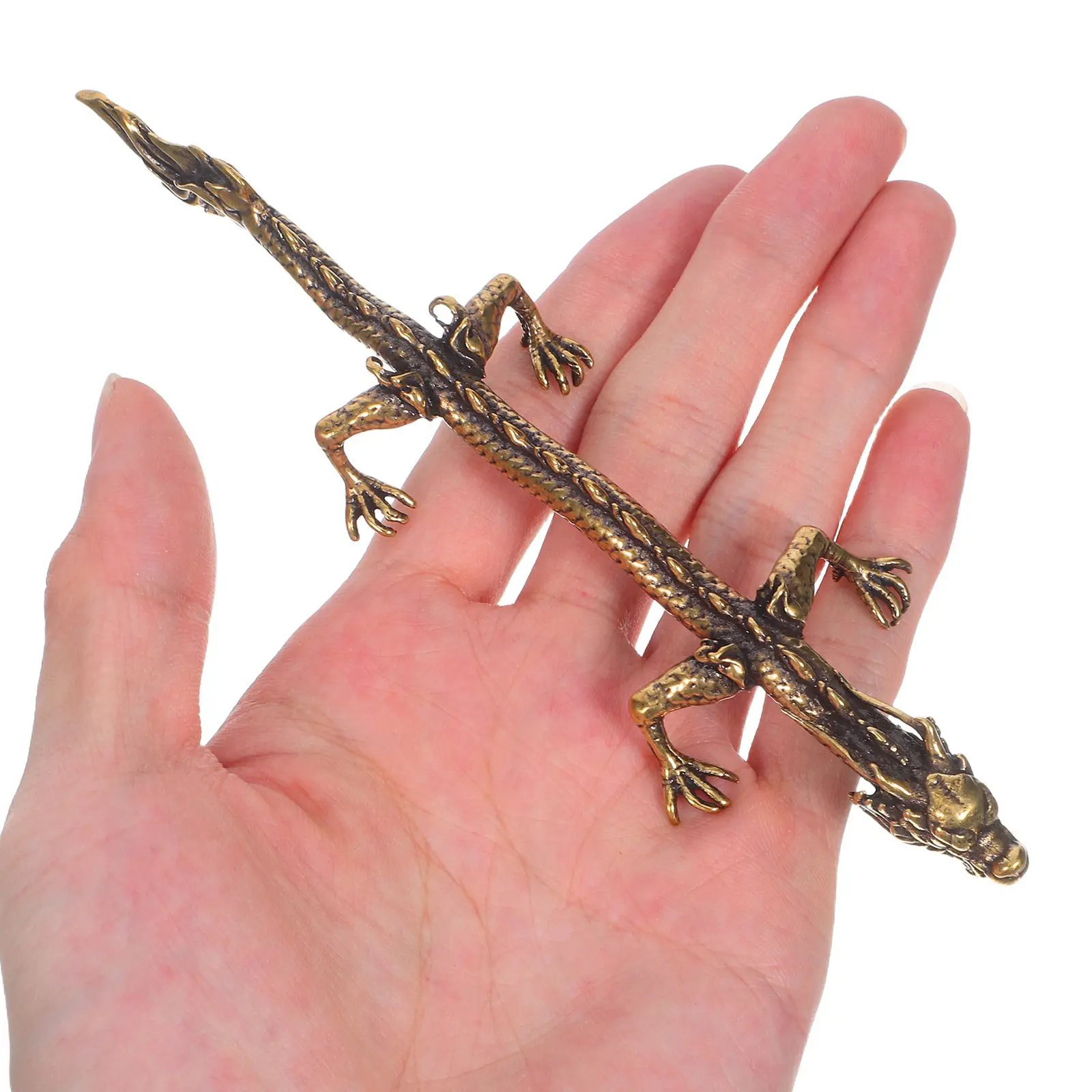 

Подставка для ручек в виде дракона, 1 шт., латунная, настольное украшение, золотистая, в ретро-стиле, декоративная, для дома, офиса, украшения чайного столика