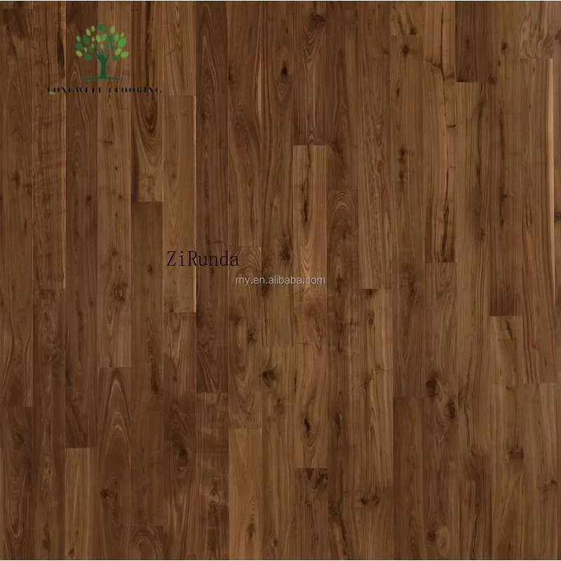 Customized version Black Walnut Brown Herringbone Engineering Parquet Zigzag Pattern Hardwood Floor