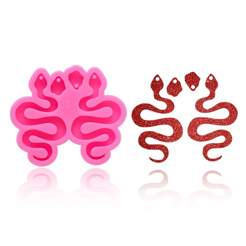 Washable Snake Mold Kitchenware Silicone Mold Silica Gel Crystal Epoxy Mold Soft Keychain Mold Baking Tools Mold Portable 30g