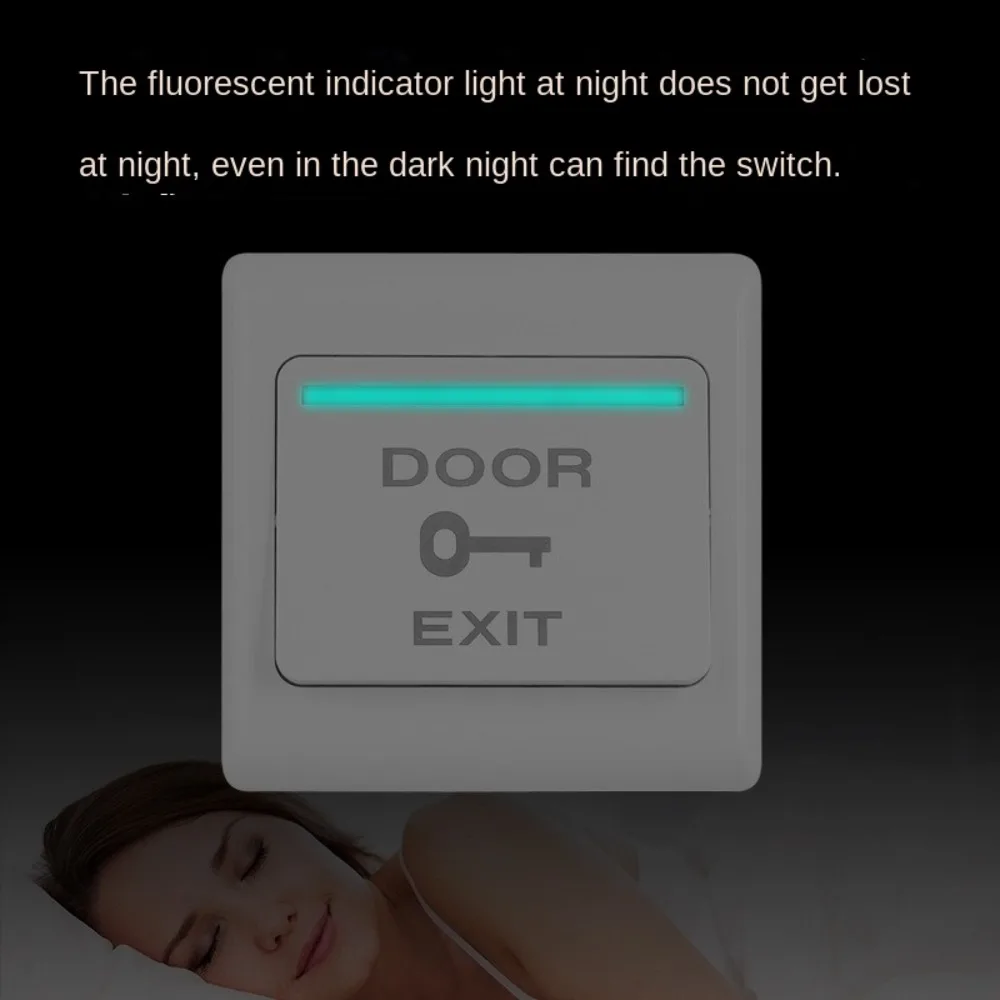 

5PCS Push Button Design Access Control System Push Switch Dustproof Plastic Exit Button Eco-friendly Square Lock Sensor Switch