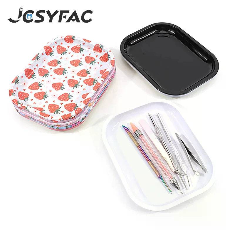 

Doctor Surgical Dental Tray Stainless Steel Cosmetic Storage Tray Nail Art Equipment Plate False Nails Dish Tools Storage Tray