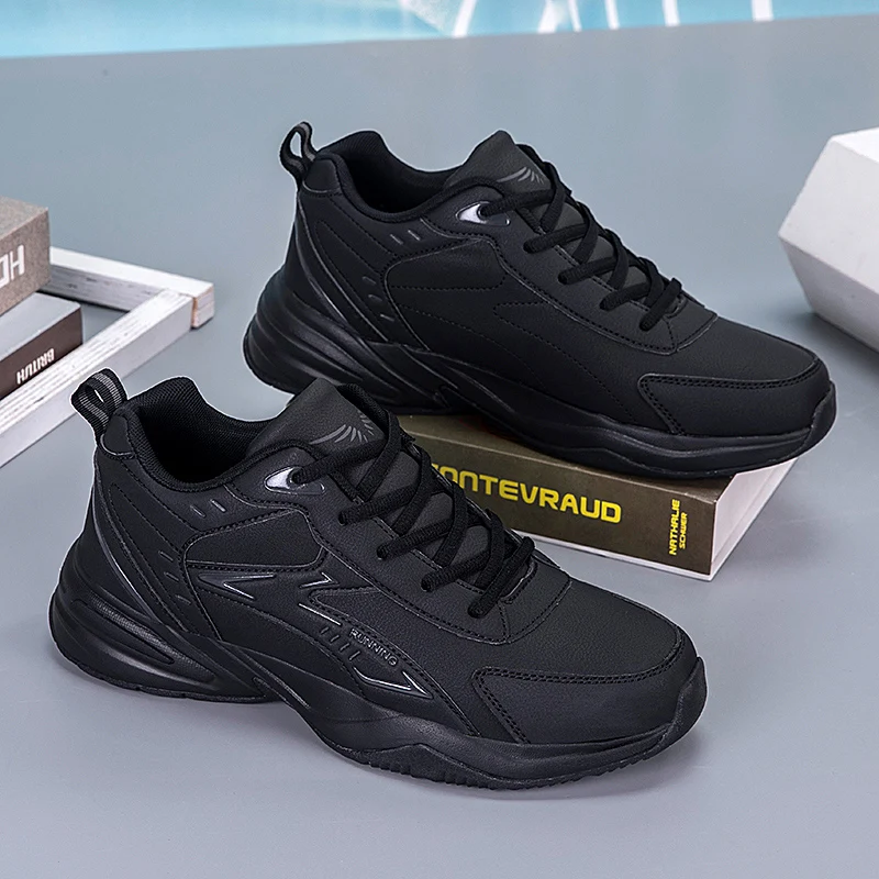 Thick Sole Versatile Clunky Sneaker for Men 2024 New Trend Mesh Lace Up Breathable Casual Sports Shoes Increased Soft Soles image 6