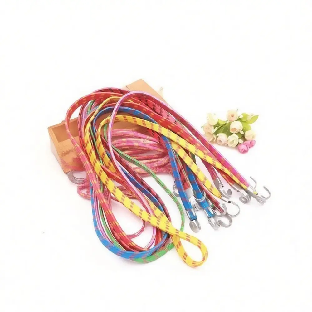 Stretchable Cargo Strap For Motorcycle Luggage Secure Elastic Bungee Rope Widened Thickened Belt With Metal Hooks