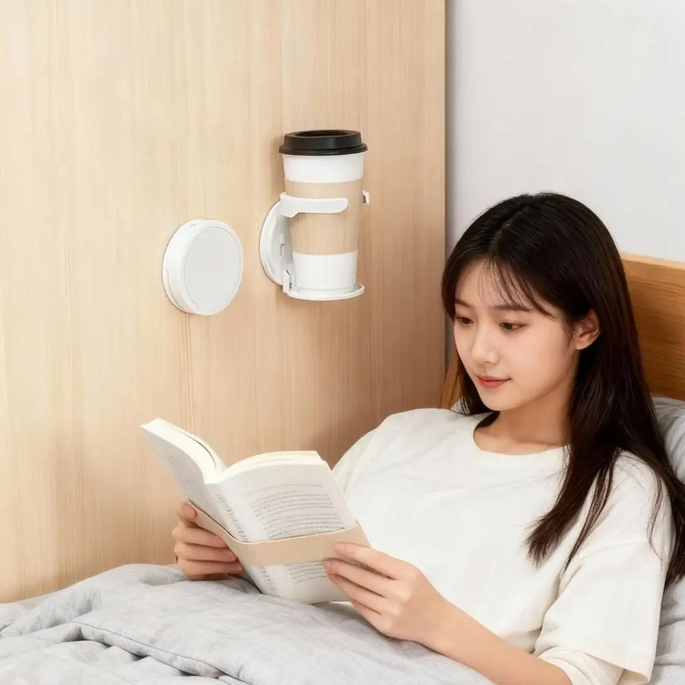 Detachable Wall Mount Cup Holder Space-Saving Stable Foldable Mug Holder Durable No Punching Desktop Bottle Rack Kitchen