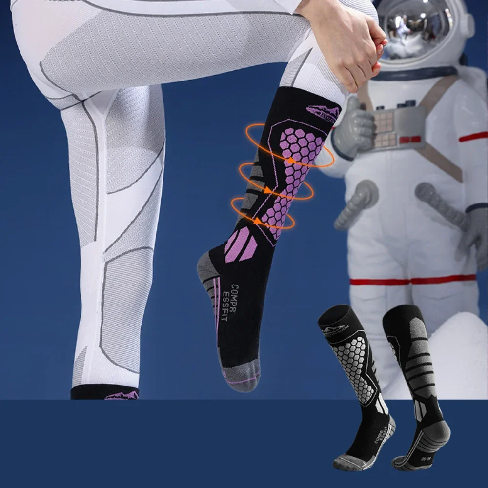 

Зимние теплые лыжные носки, утолщенные противоскользящие дышащие носки для сноуборда, термовоотводящие гольфы