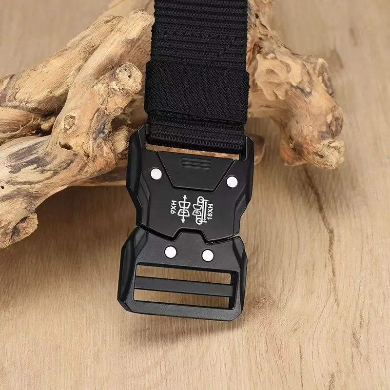 الرجال الحد الأدنى التكتيكية حزام النايلون قماش عمال البلاستيك مشبك عارضة الرياضة العمل بانت حزام عالمي مقاومة للاهتراء #6