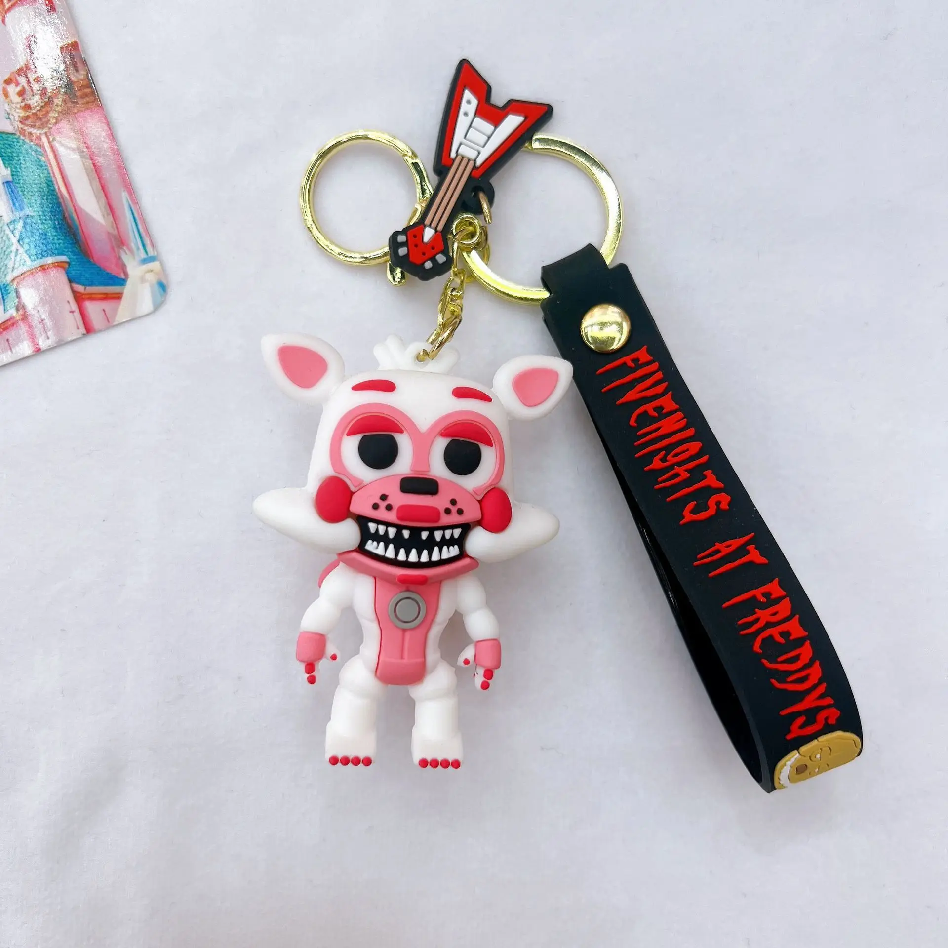 Großhandel Cartoon Spiel Action figur Fnaf Freddys Fazbear Bär Puppe Modell Spielzeug fünf Nächte Freddy Schlüssel bund für Kind Geburtstags geschenk – Detail 11