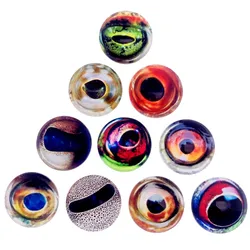 Onebeading Marine Animal handicraft Article Octopus Eyes Pattern Glass Round Cabochon Flatback Photo DIY Accessories K06368