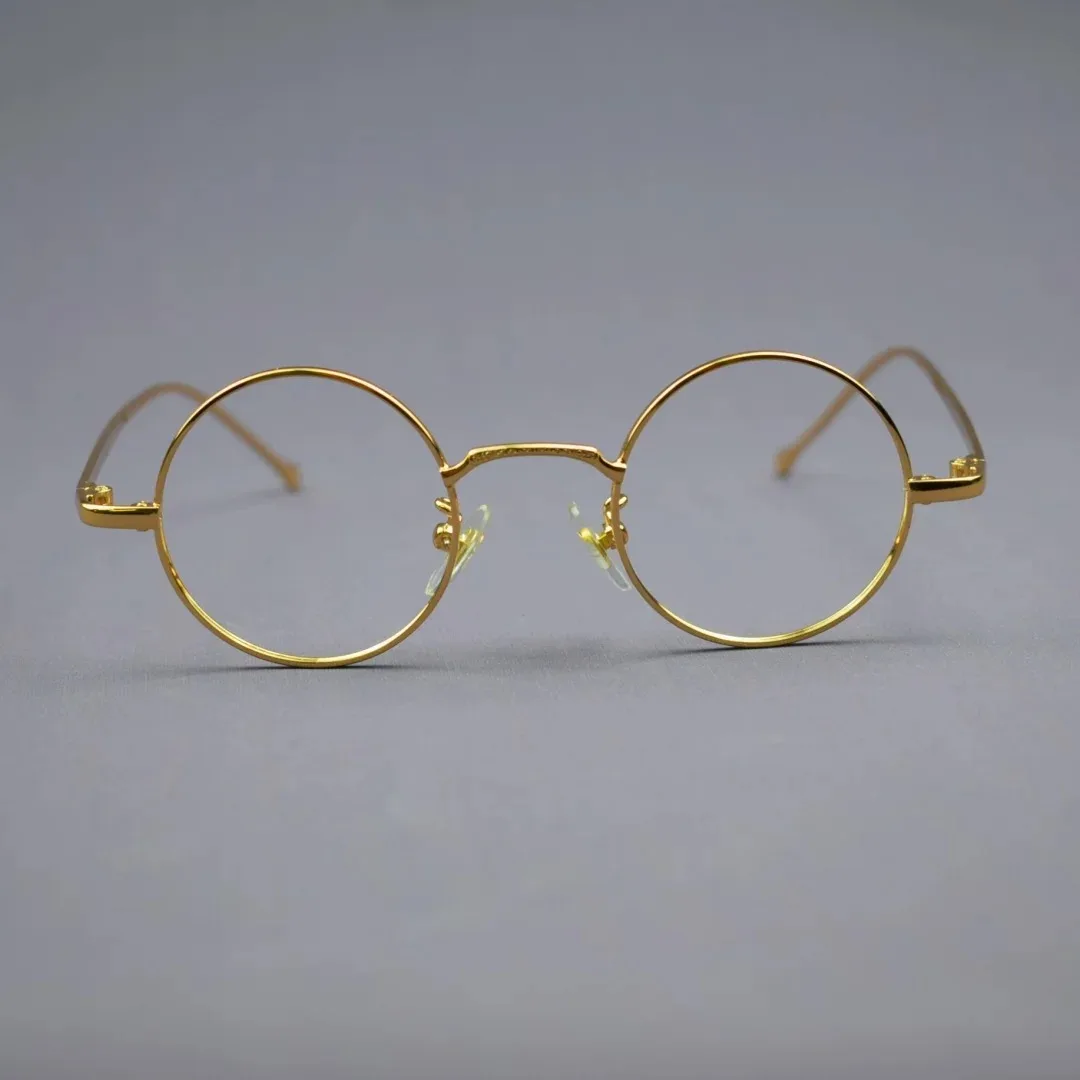 Vintage 40mm Small Round Metal Full Rim Reading Glasses +25 +50 +75 +100 +125 +150 +175 +200 +225 +250 +275 +300 +325 +350 +6