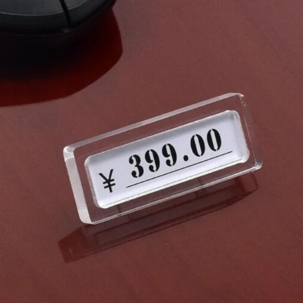 Acrylic Brand Commodity Small Price Tag High-end Red Wine Tea Jewelry Price Tag Display Tag