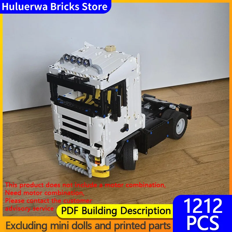 

Модель городской автомобиль MOC, строительные кирпичи, полуприцеп, тягач, модульная технология, детские праздничные подарки, сборные игрушки, костюм