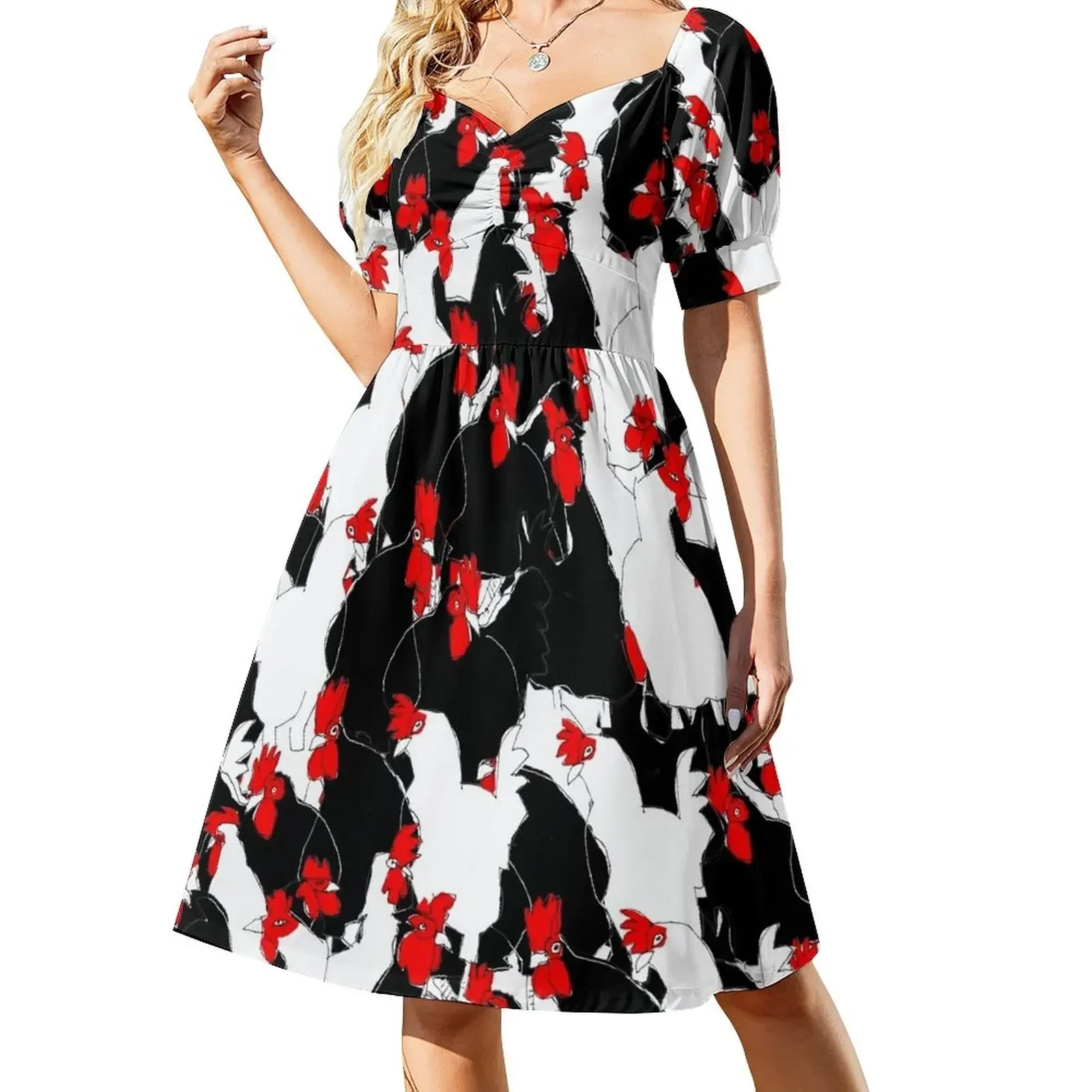 

chooks Short-Sleeved Dress Summer women's clothing fairy dress luxury woman party dress birthday dresses for women