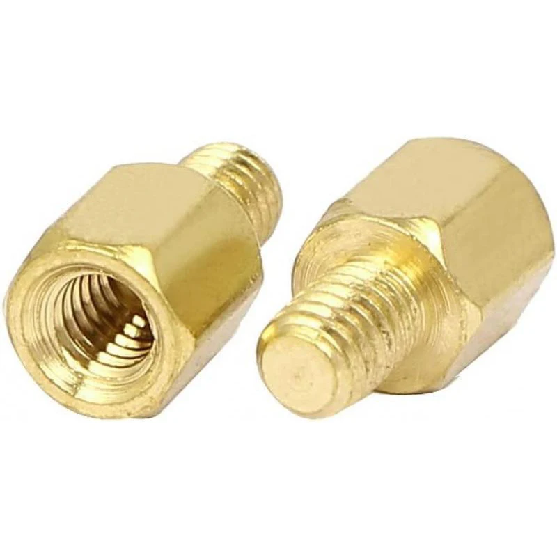 M2 M2.5 M3 M4 Hex Coppers Standoff Circuit Spacer PCB Board Screws Bolt Thread Brass Round Single Cylinder Head Hexagon Pillar