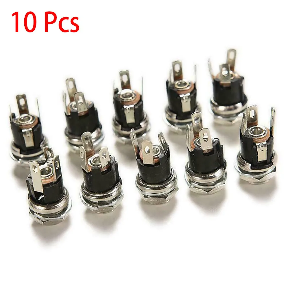 Accessories Supply Female Panel Mount Connector Power 3A 5.5 X 2.1 MM Electrical Equipment METAL Solder Lug 24V DC
