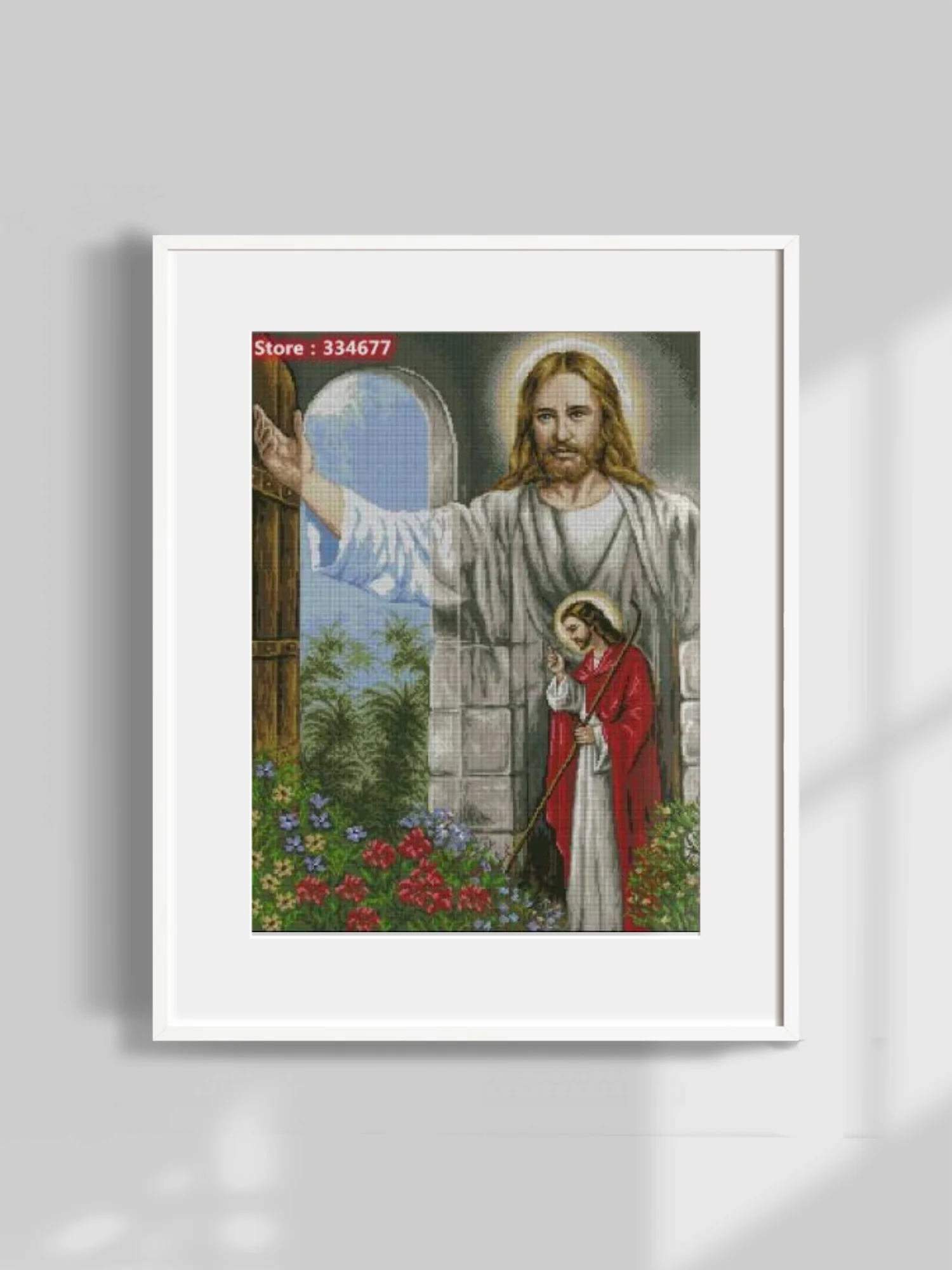 Christ at Hearts Door Jesus Top Quality Embroidery Needlework Print 18CT 14CT Unprinted Art Cross Stitch Kits DIY Handmade Decor