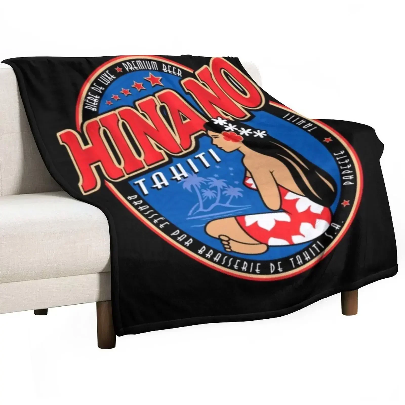 New Hinano Tahiti T-ShirtHINANO TAHITI Throw Blanket Summer Beddings Luxury St Luxury Thicken Beach Soft Beds Designers Blankets