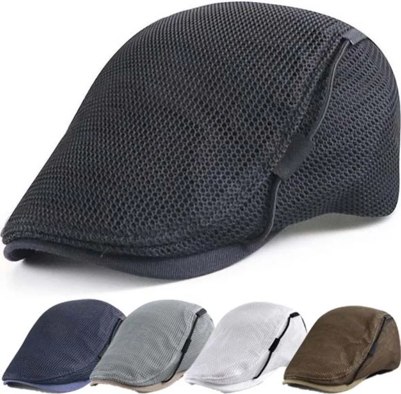 

Mesh Cap Breathable Hat Men's Peaked Cap Sun Protection Sun Visor Wearing Rope Peaked Cap