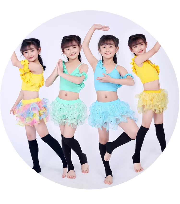 

Uniforms for the Oriental Children's Dance Troupe, kindergarten choir uniforms, girls' dance performance costumes, Tun skirts