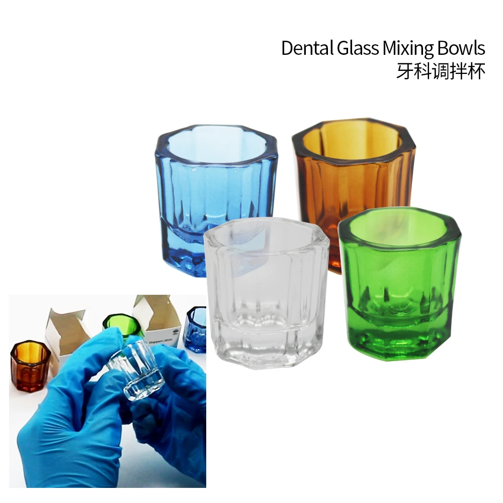 

1 шт., чашка для смешивания зубов, стеклянные чаши, восьмиугольные чашки для стоматологической лаборатории, материал