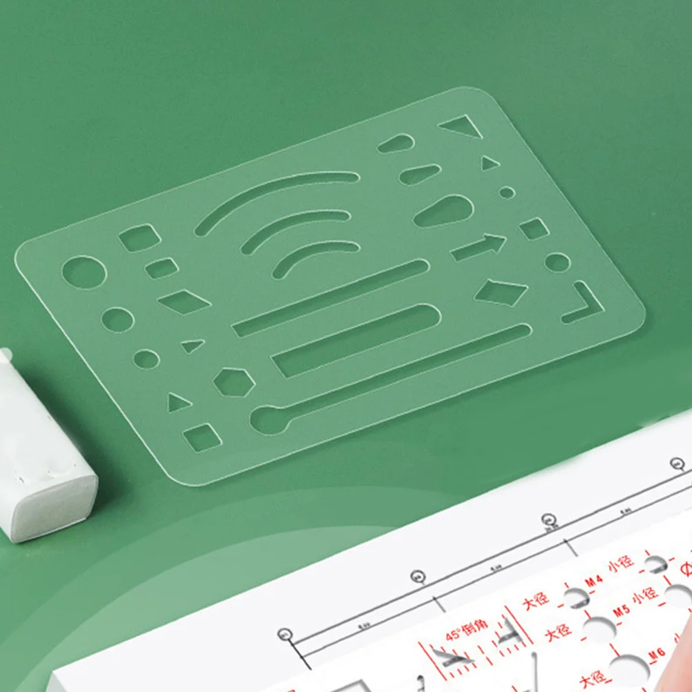 3 шт. прозрачный пластиковый стирающий щит, многофункциональный шаблон для рисования для инженерных технических чертежей и механических работ