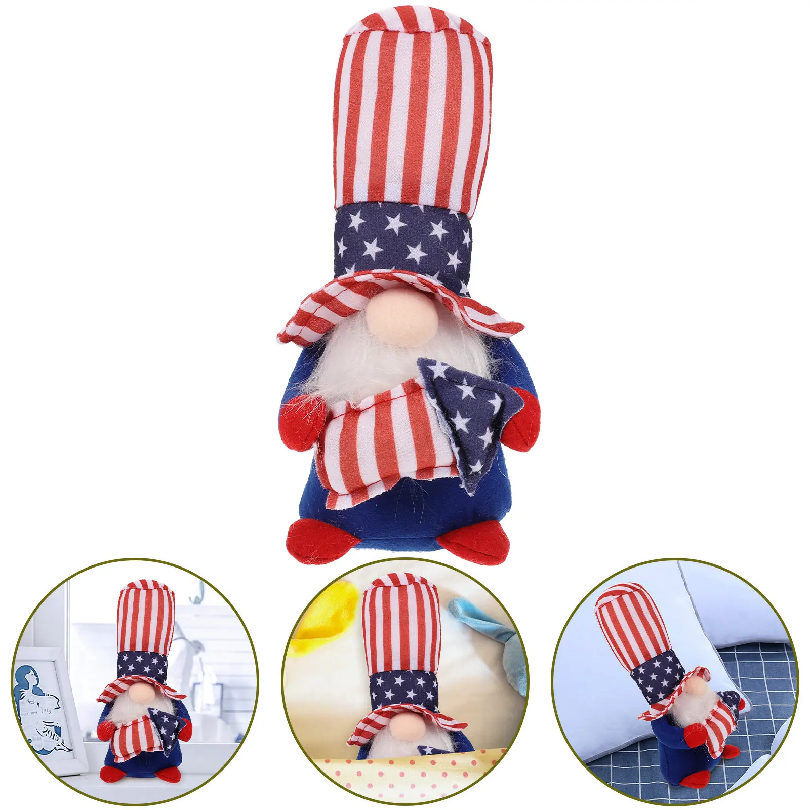 

Independence Day Gnome Adornment Patriotic Decoration Creative Desktop Ornament 4Th of July Party Favor Gift