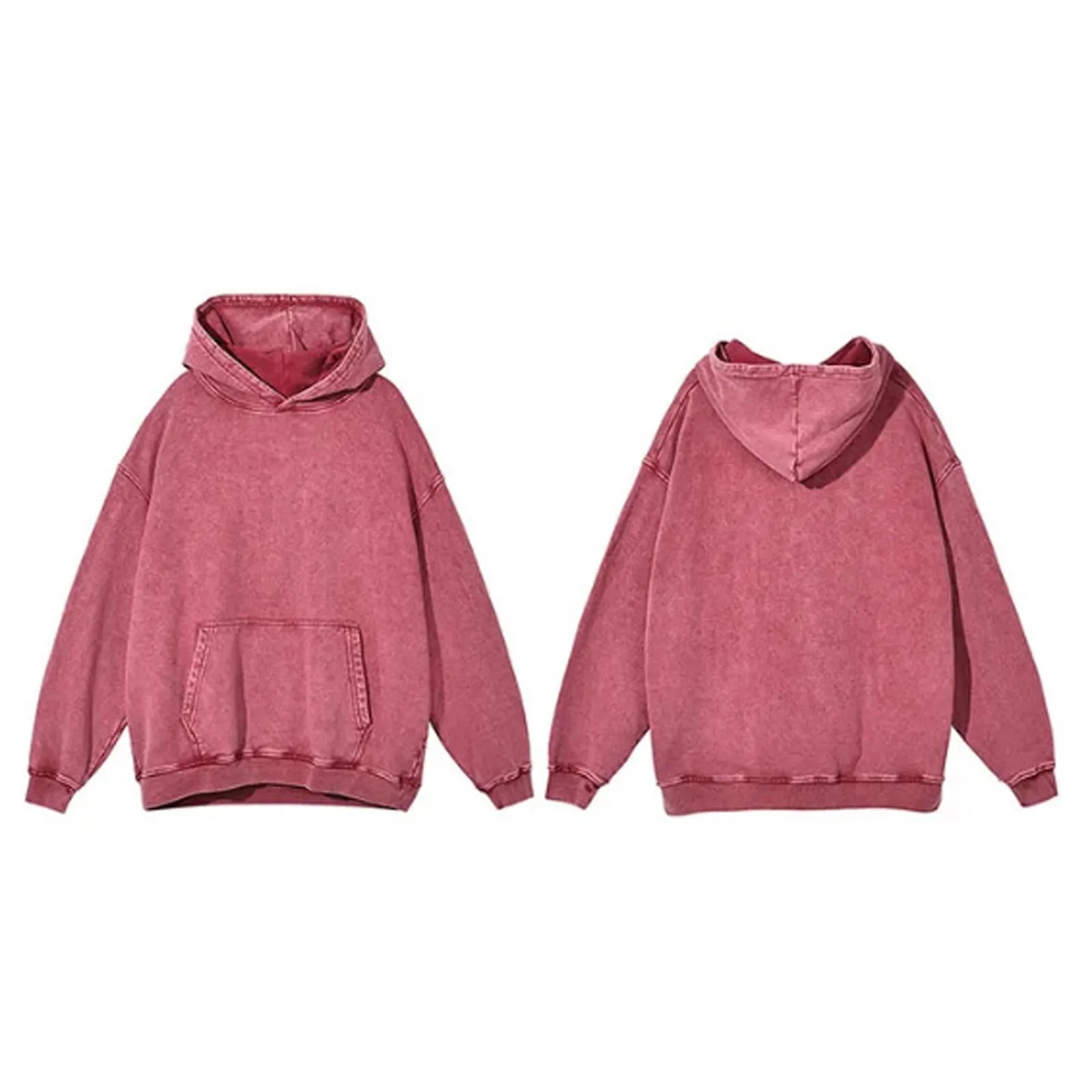 Vintage Distress Wash Women Hoodies y2k Street Cool Girls Oversize Sweatshirts Solid Color Loose Causal Pullovers Sweater Autumn