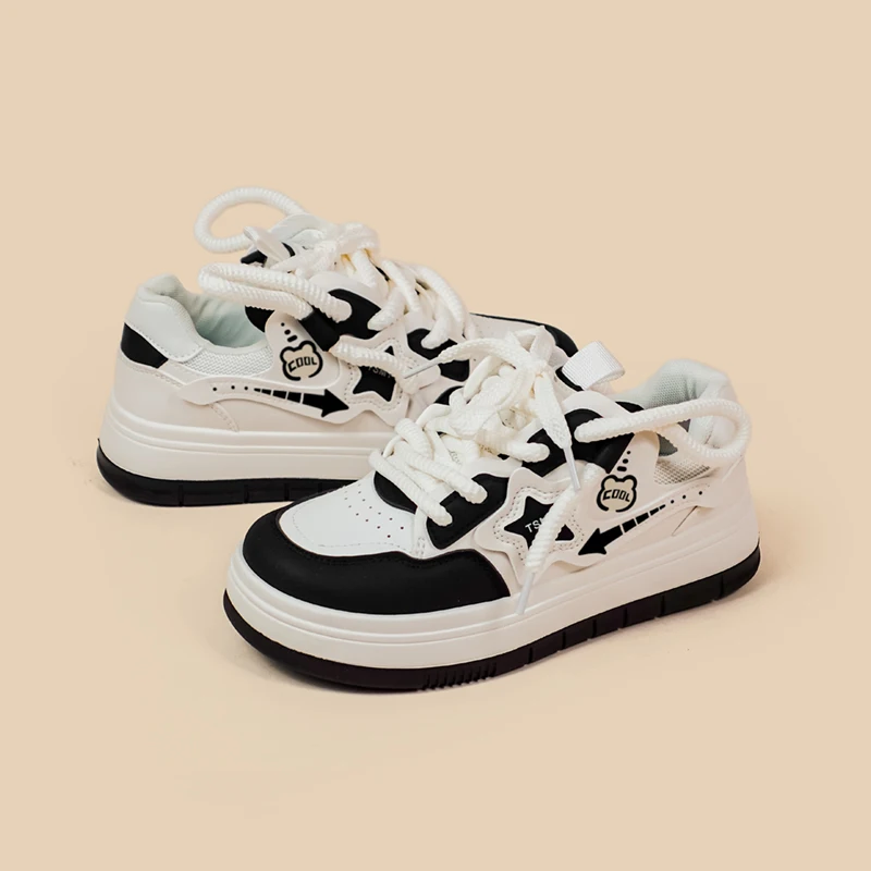 Amy and Michael New Fashion Trend Sneakers for Girls Students Chunky Casual Shoes Female Women Sports Trainers Low Top Shoes