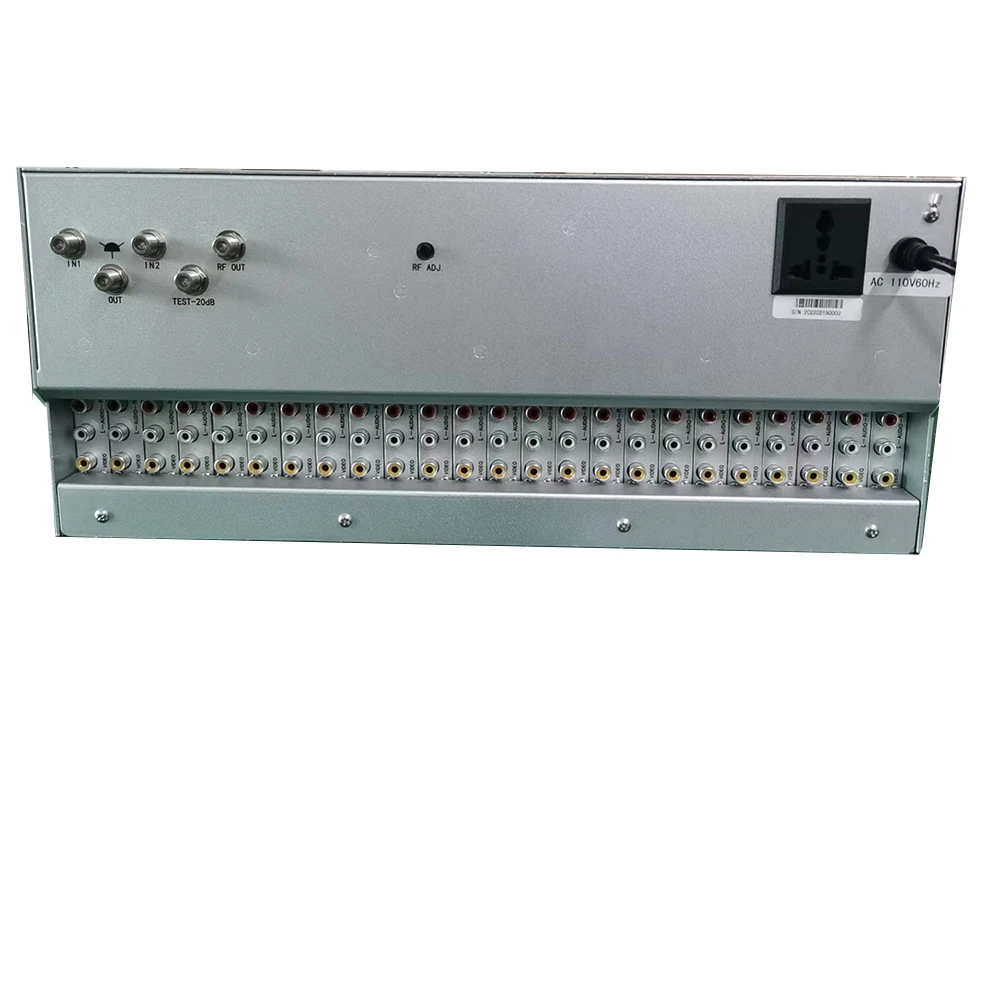 24 Channel AV to RF Broadcast TV Hotel Cable TV System Neighbor Modulator Analog Modulator