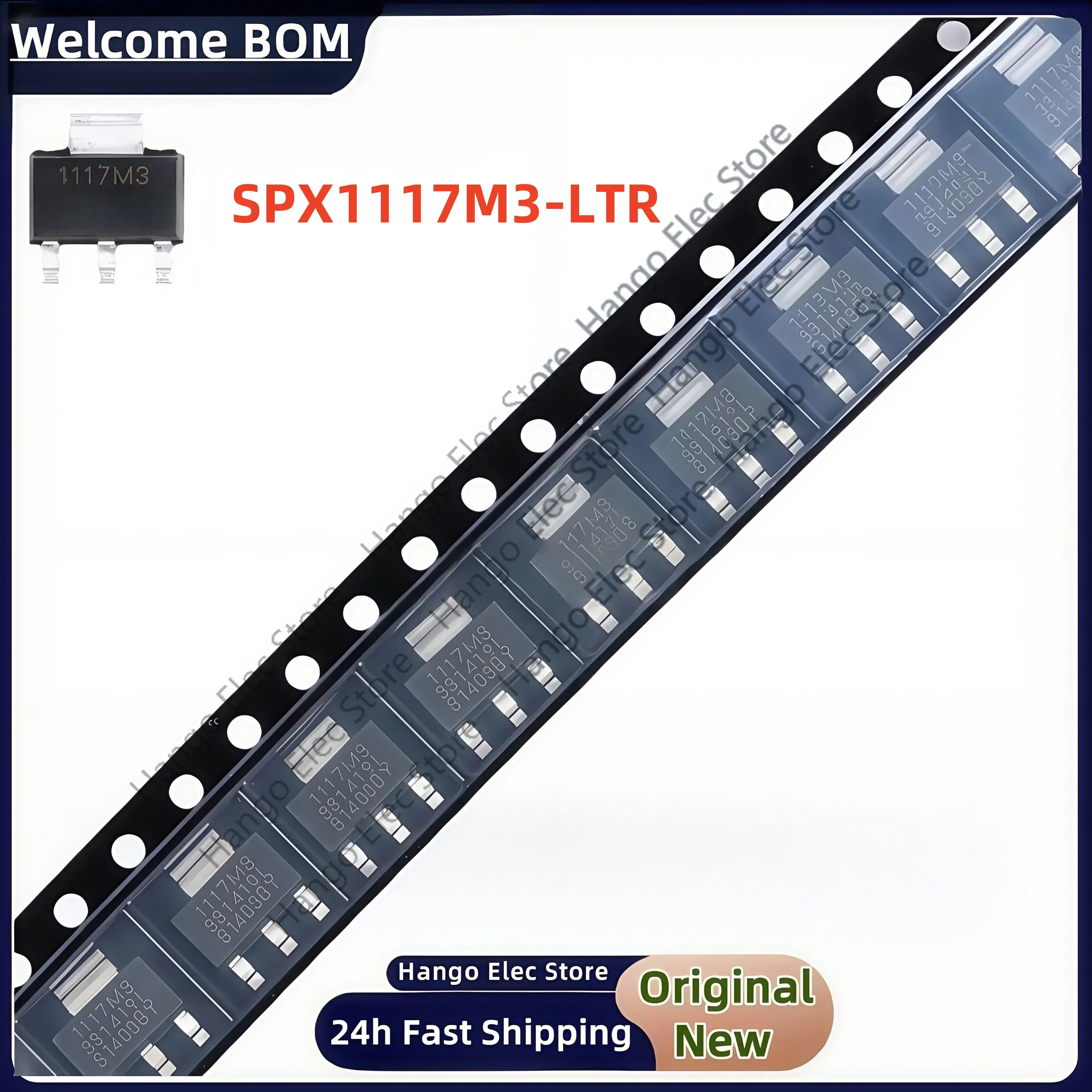 

50PCS/Lot Original SPX1117M3-L/TR 1117M3 SOT-223 step-down regulator chip best quality