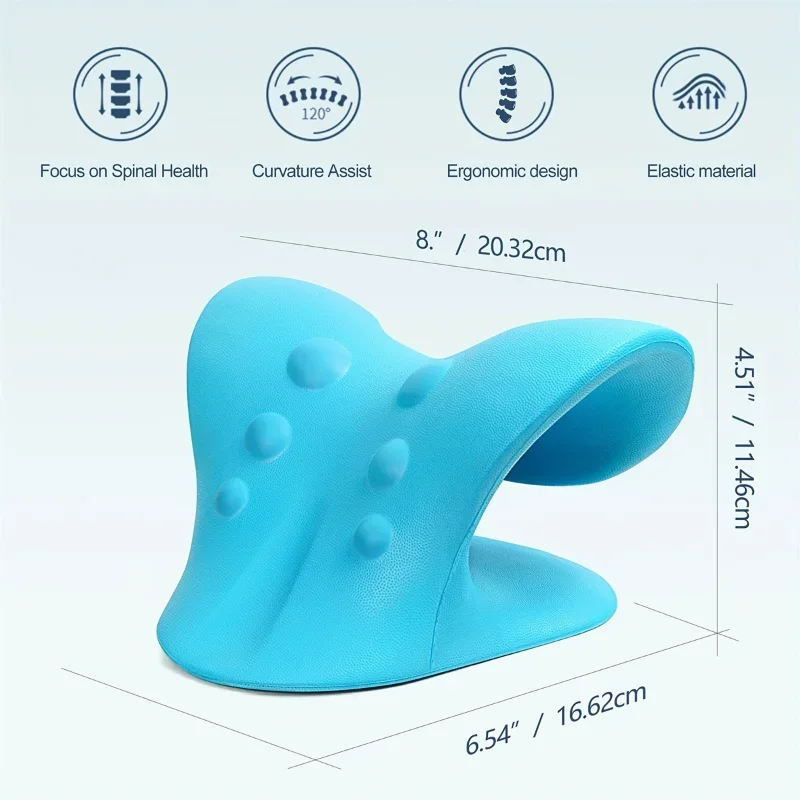 C-Shaped Pillow Neck and Shoulder Relaxer Cervical Traction Device for TMJ Pain Relief and Cervical Spine Alignment Chiropract