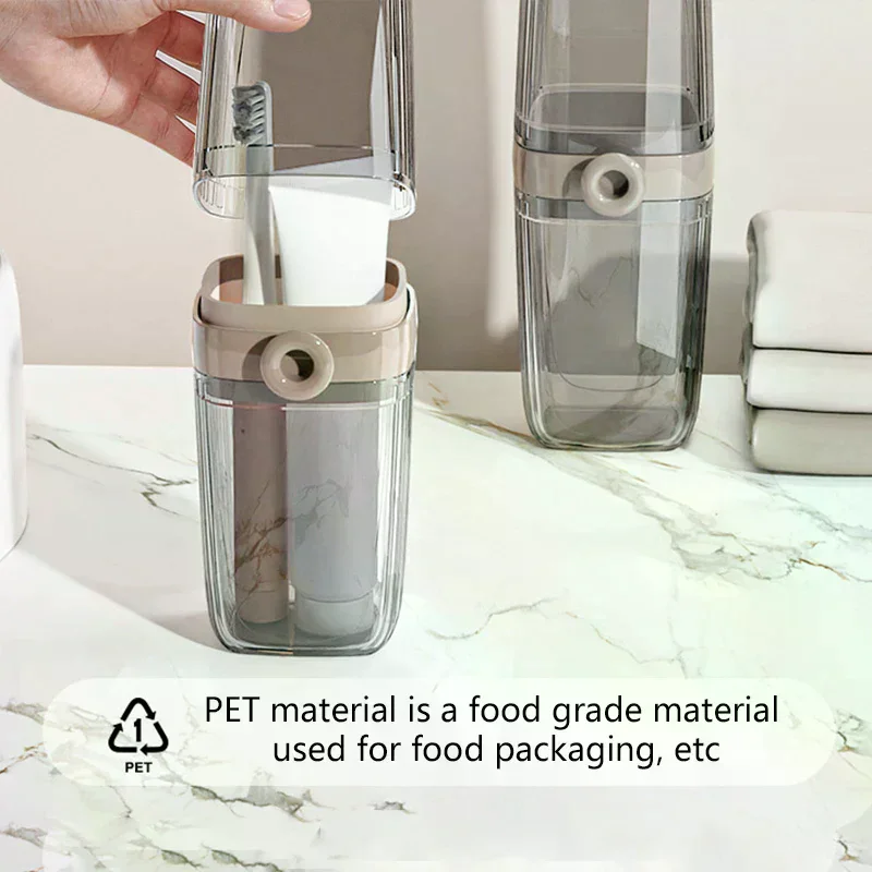 2PCS/Set Portable Toothbrush Storage Box Plastic Soap Case For Travel Container Dish Tray Toiletry Set Travel Supplies