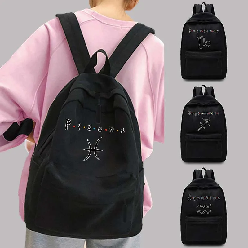 Unisex Backpack Constellation Pattern Sports Backpacks Teen College School Bag Large Capacity Travel Bag Backpacks Laptop Bags
