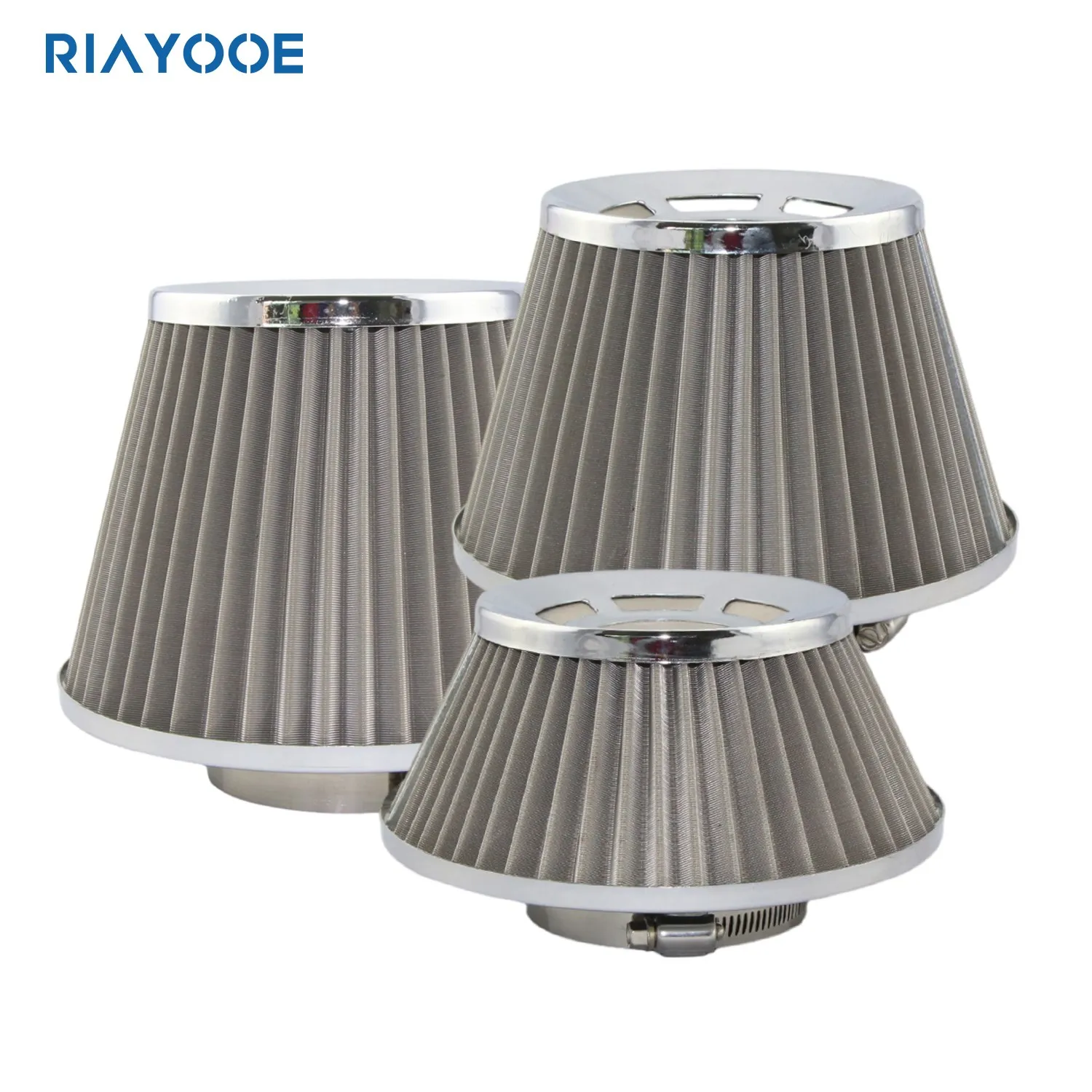 Air Filter Cold Intake Systems Kit Car Racing Sport Performance Stainless Steel Cone Filters 76MM 3inch High Flow Mushroom Cover