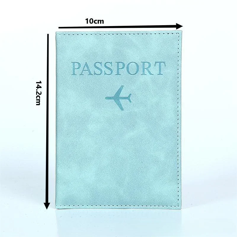 1pc PU Leather Passport Holder Protective Case for International Travel Passport Cover Case Protector Sleeve Passport Organizer