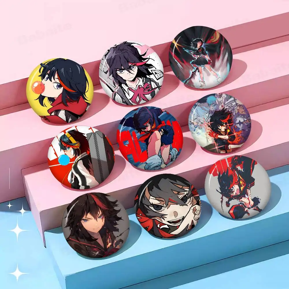 Action Anime K-Kill L-La K-Kill Anime Button Pin Handmade Brooch for Clothes Badge Backpack Decoration Jewelry Accessories