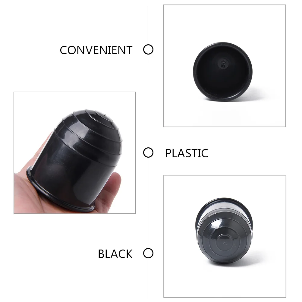 

4pcs Towing Hitch Ball Cover Cap Durable Plastic Trailer Accessories for RV Truck Protector Towball Cover with Sleek Design